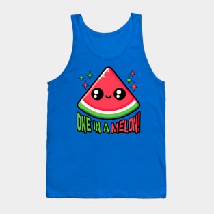 One In A Melon! Cute Watermelon Pun Tank Top